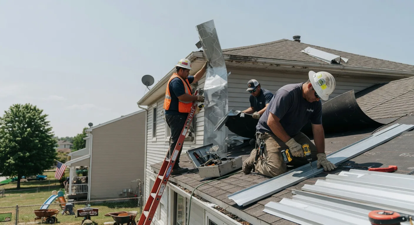 Storm Damage Metal Roof Repair in Blossburg, PA